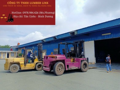 Cho thuê xe nâng rút hàng từ container tại Tân Phước Khánh, Bình Dương