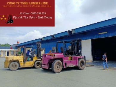 Cho thuê xe nâng và dịch vụ đóng rút hàng lên Container tại Bình Phước